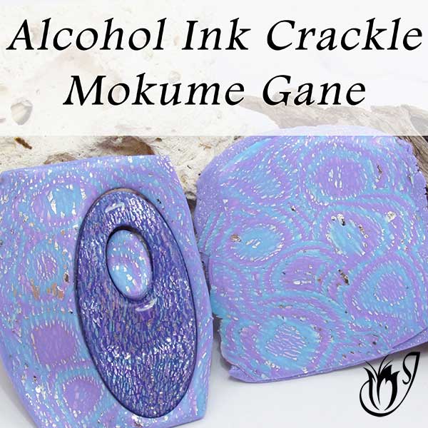 Alcohol Ink Mokume Gane Polymer Clay Crackle