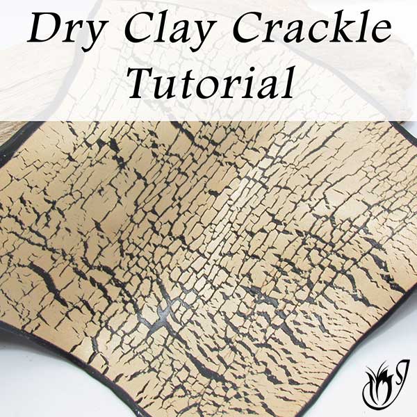 Dry polymer clay crackle