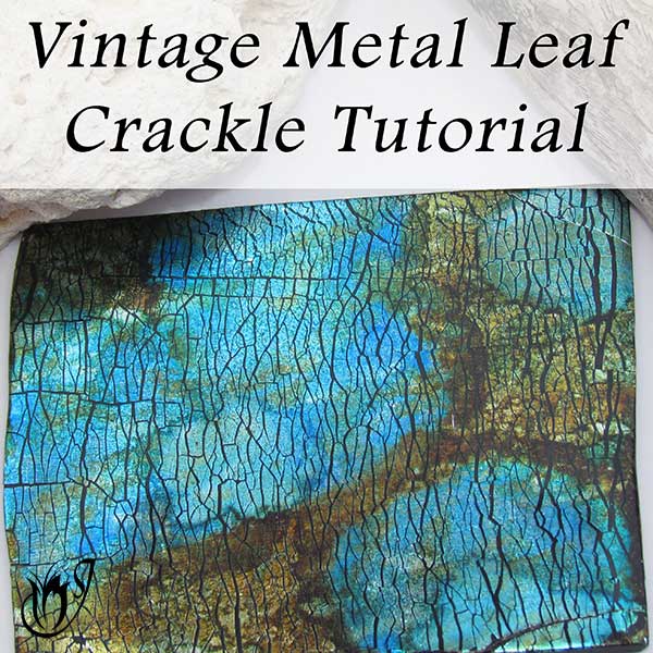 Vintage Metal Leaf Polymer clay crackle