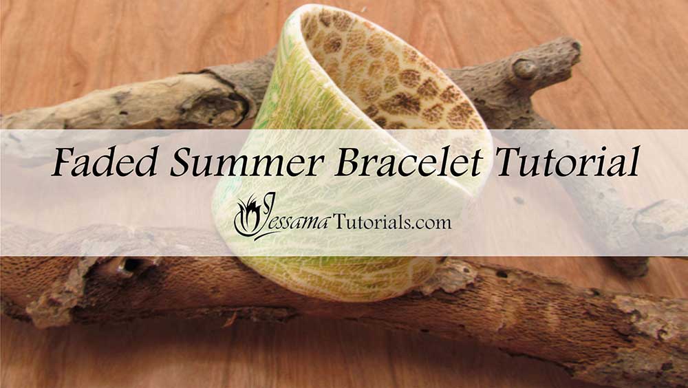 Faded Summer Polymer Clay Cuff Bracelet