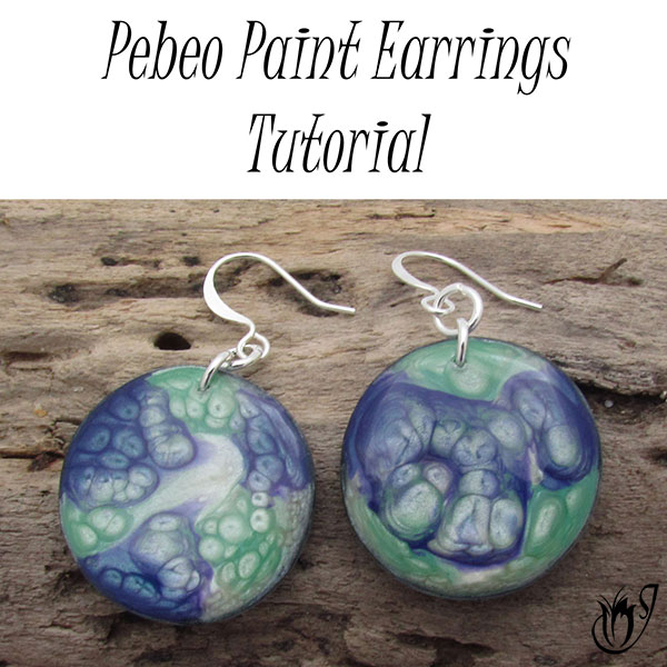 Polymer Clay Pebeo Paint Earrings