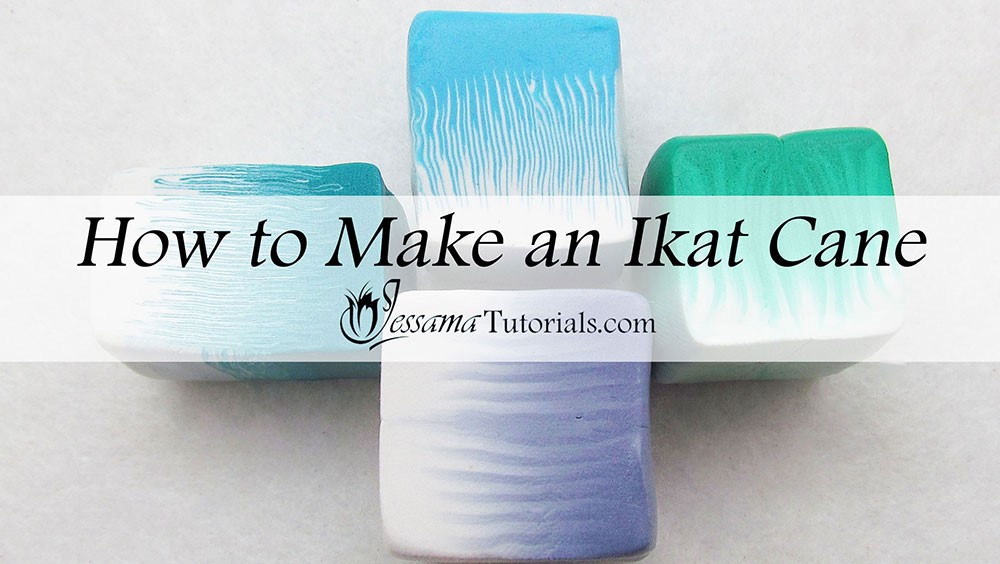 Polymer clay Ikat Canes