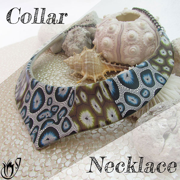 Polymer Clay collar necklace