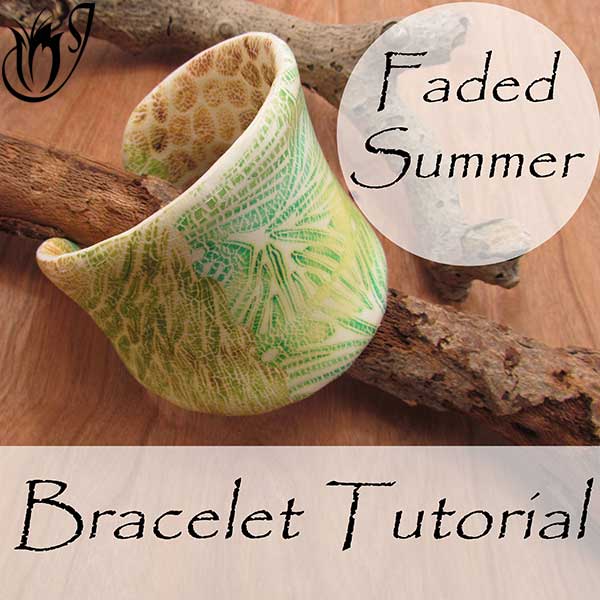 Faded Summer Polymer clay cuff