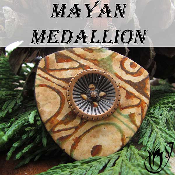 Polymer Clay Mayan Medallion