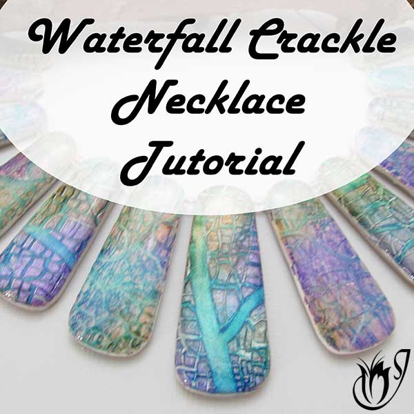 Waterfall Crackle Polymer Clay Necklace