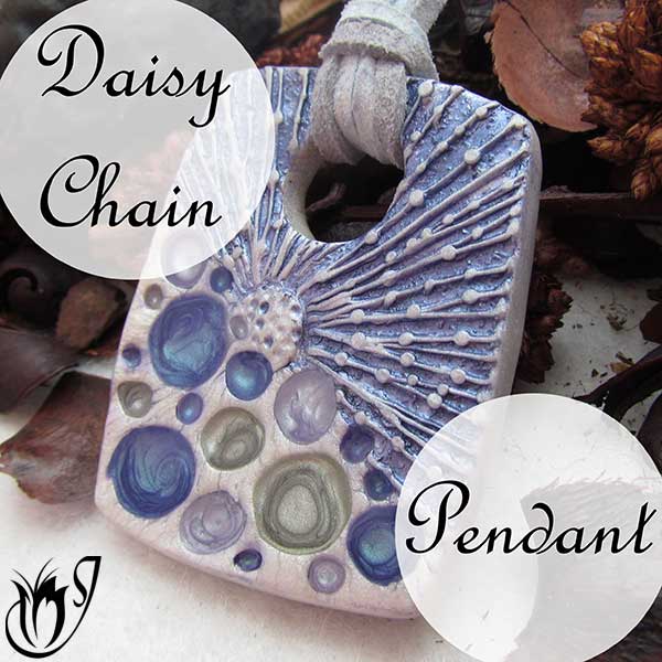 Daisy Chain Polymer Clay Pendant