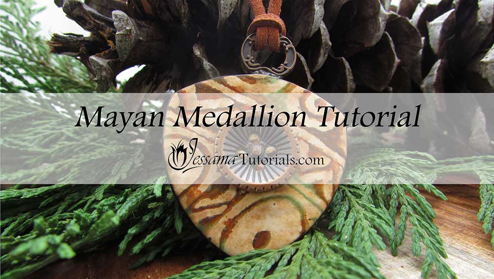 Mayan Polymer Clay Medallion
