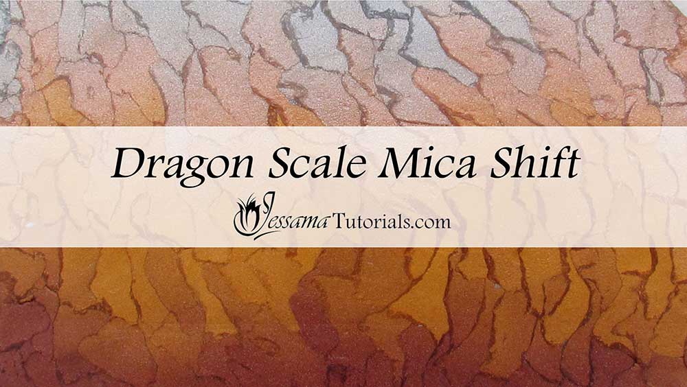 Dragon scale polymer clay mica shift