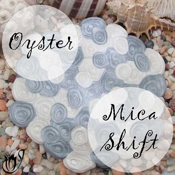 Polymer clay oyster mica shift