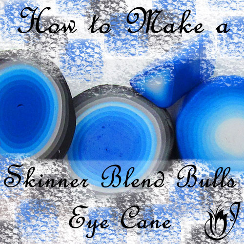 Polymer clay Skinner Blend Bulls Eye Canes