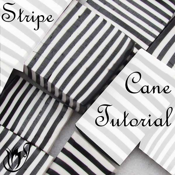 Polymer clay striped cane tutorial