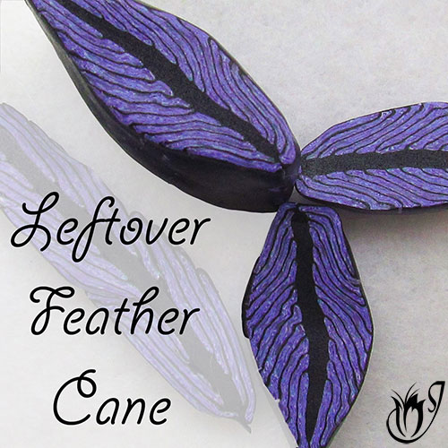 Leftover Polymer Clay Feather Canes