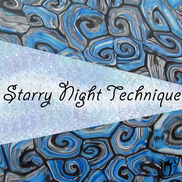 Polymer clay starry night technique