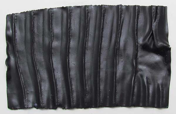 Black rippled Premo polymer clay