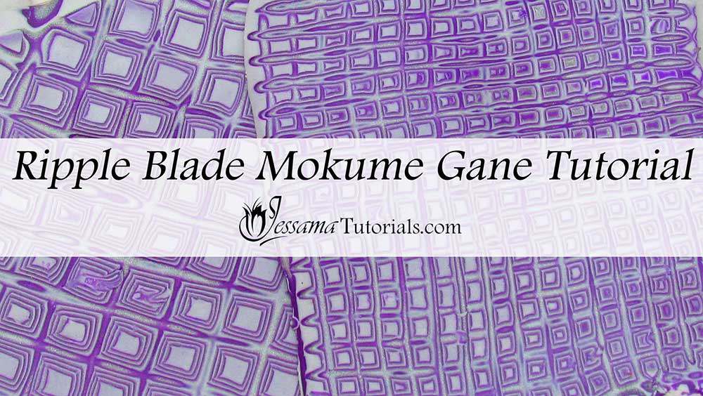 Polymer clay ripple blade mokume gane