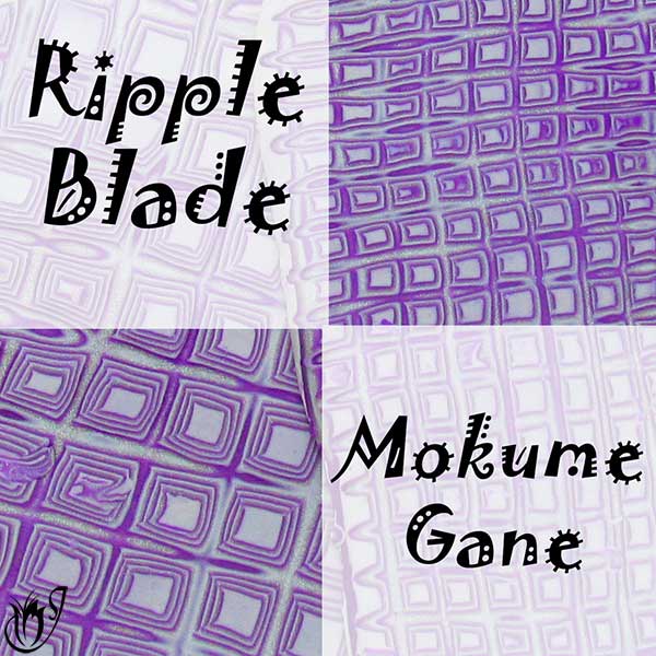 Polymer clay ripple blade mokume gane