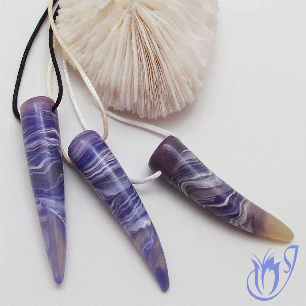 Polymer clay faux agate daggers