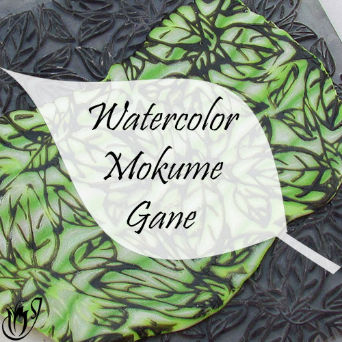 Watercolor polymer clay mokume gane